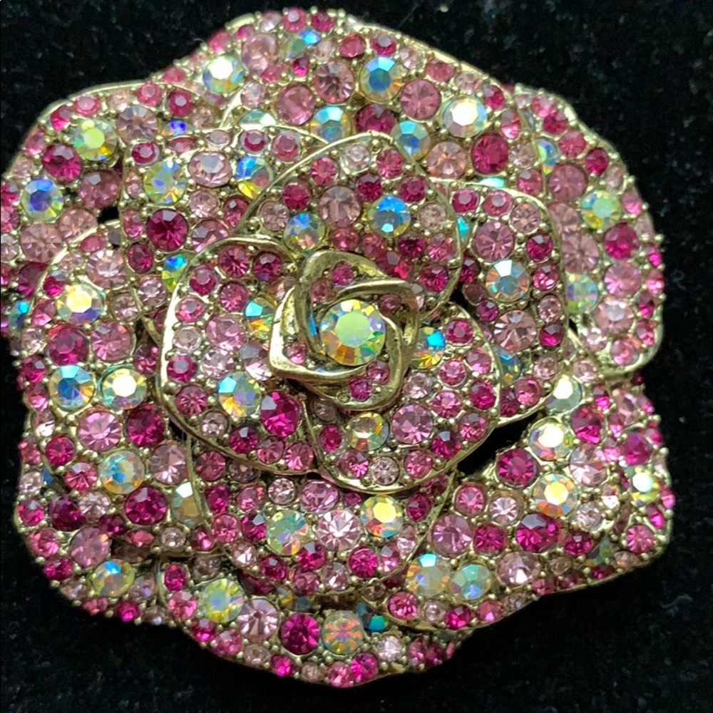 Nicky Butler vintage Swarovski crystal brooch euc